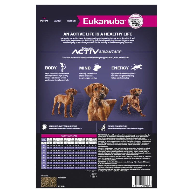 Eukanuba Dog Puppy Large Breed Dry Food 3kg