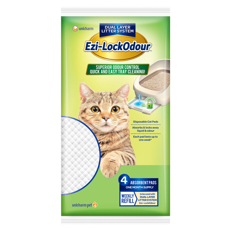 Ezi-LockOdour Dual Layer Cat Litter System Absorbent Cat Pads 4pk-Habitat Pet Supplies
