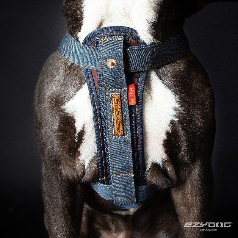 EzyDog Chestplate Dog Harness Denim Large