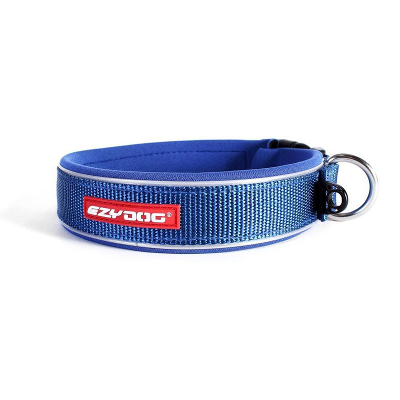 EzyDog Classic Neoprene Dog Collar Blue Extra Large***-Habitat Pet Supplies
