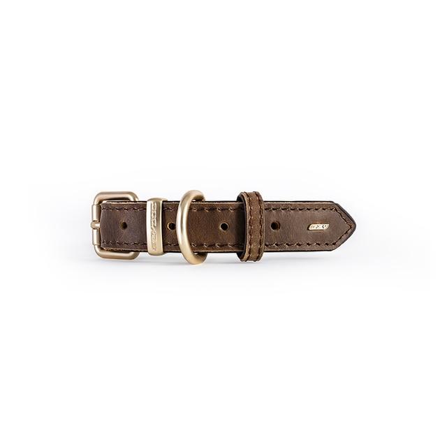 EzyDog Oxford Leather Dog Collar Brown Medium