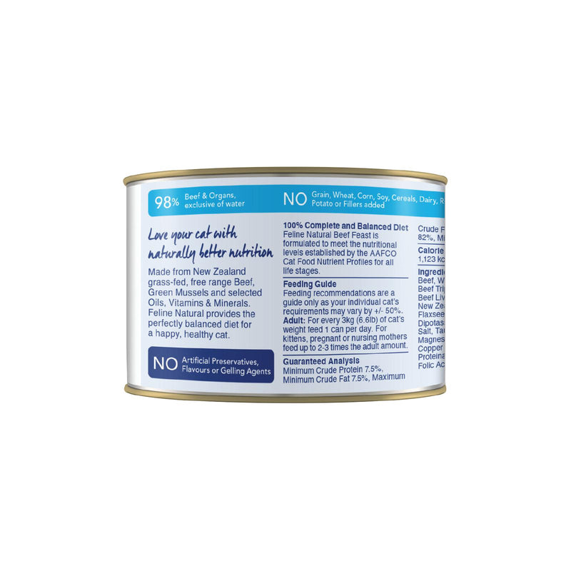 Feline Natural Beef Feast Wet Cat Food 170g x 12 (+_+)