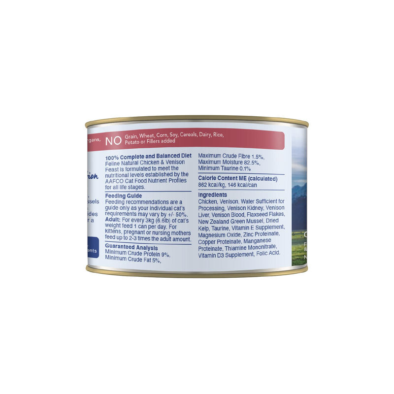 Feline Natural Chicken and Venison Feast Wet Cat Food 170g x 12 (+_+)