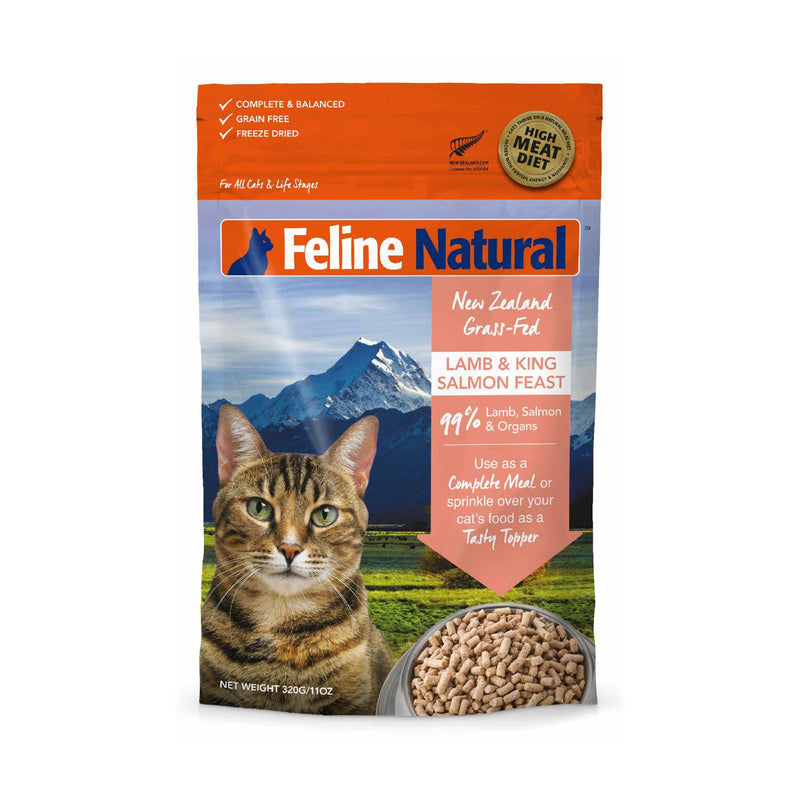 Feline Natural Lamb and Salmon Feast Freeze Dried Cat Food 320g (+_+)-Habitat Pet Supplies