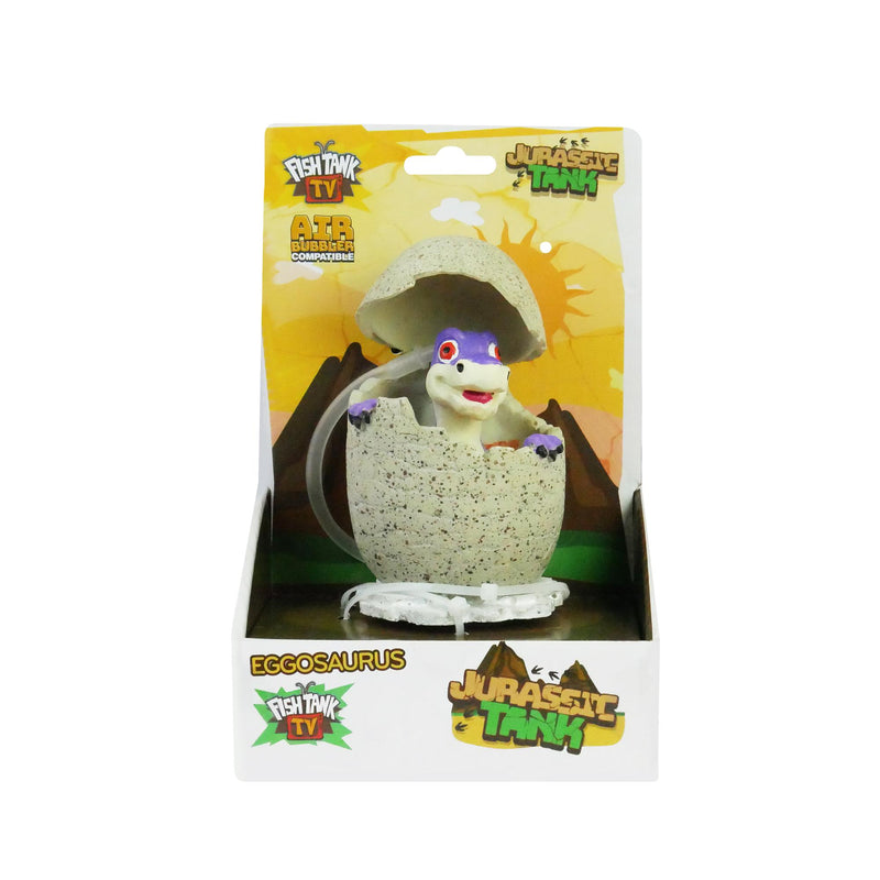 Fish Tank TV Jurassic Land Eggo Saurus-Habitat Pet Supplies