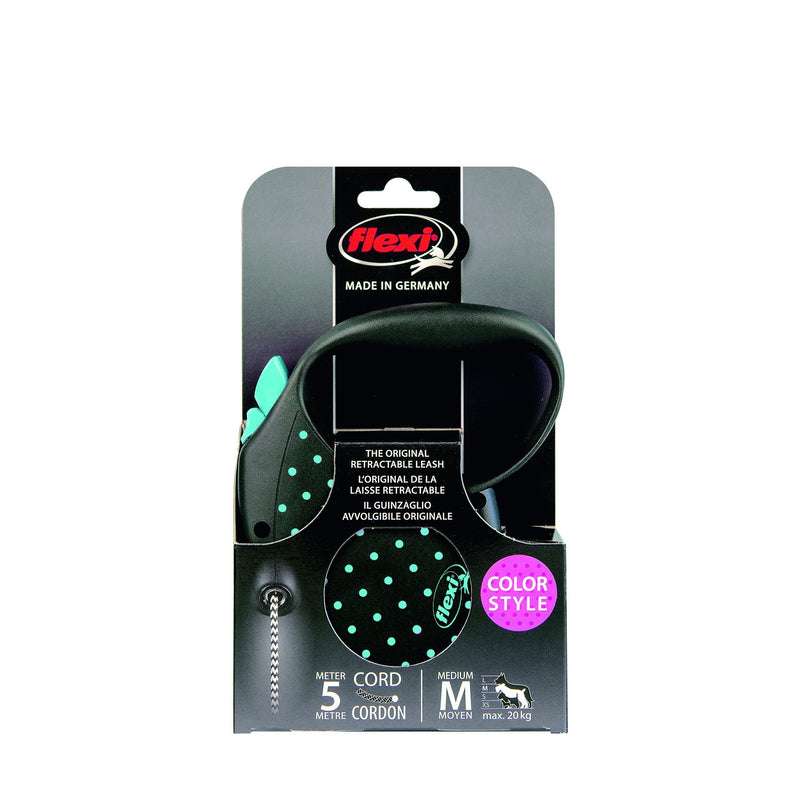 Flexi Dots Retractable Dog Lead Blue Medium 5m