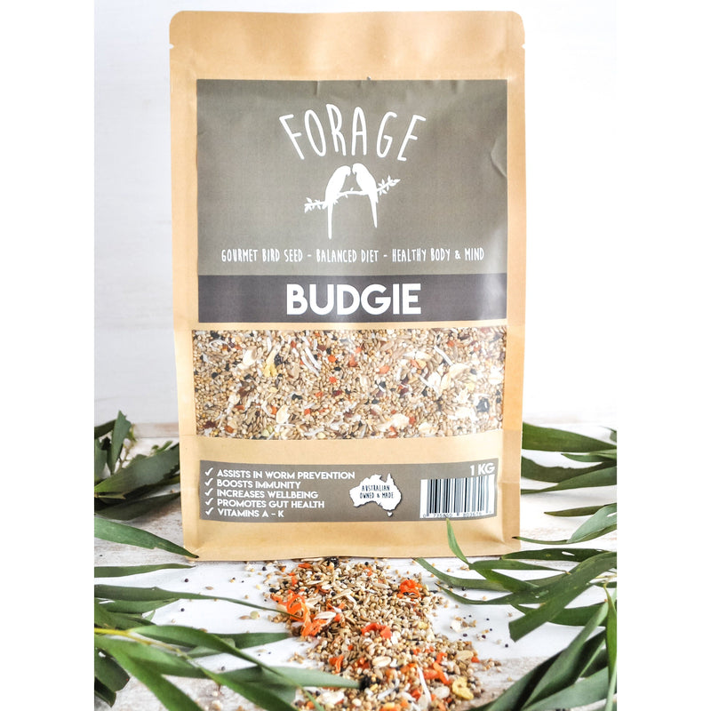 Forage Budgie Gourmet Bird Seed 1kg-Habitat Pet Supplies