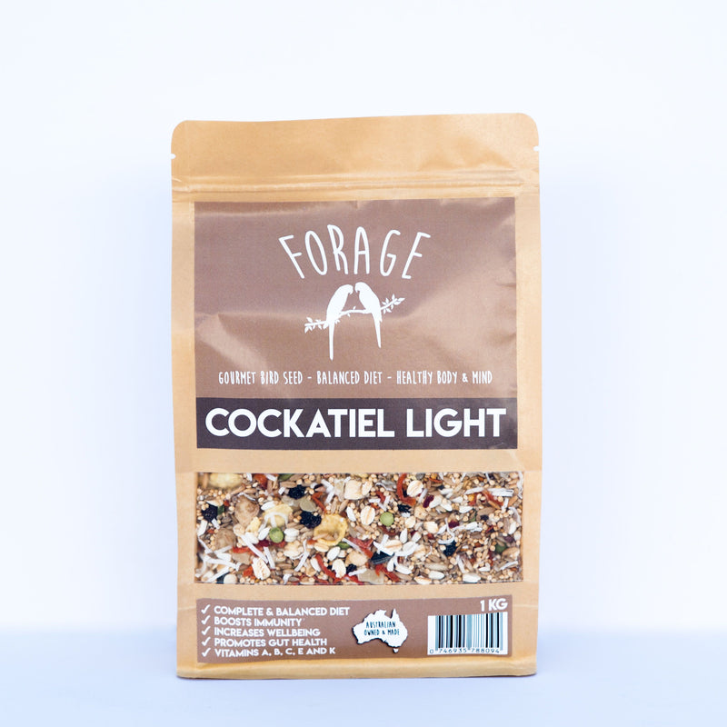 Forage Cockatiel Light Gourmet Bird Seed 1kg***-Habitat Pet Supplies