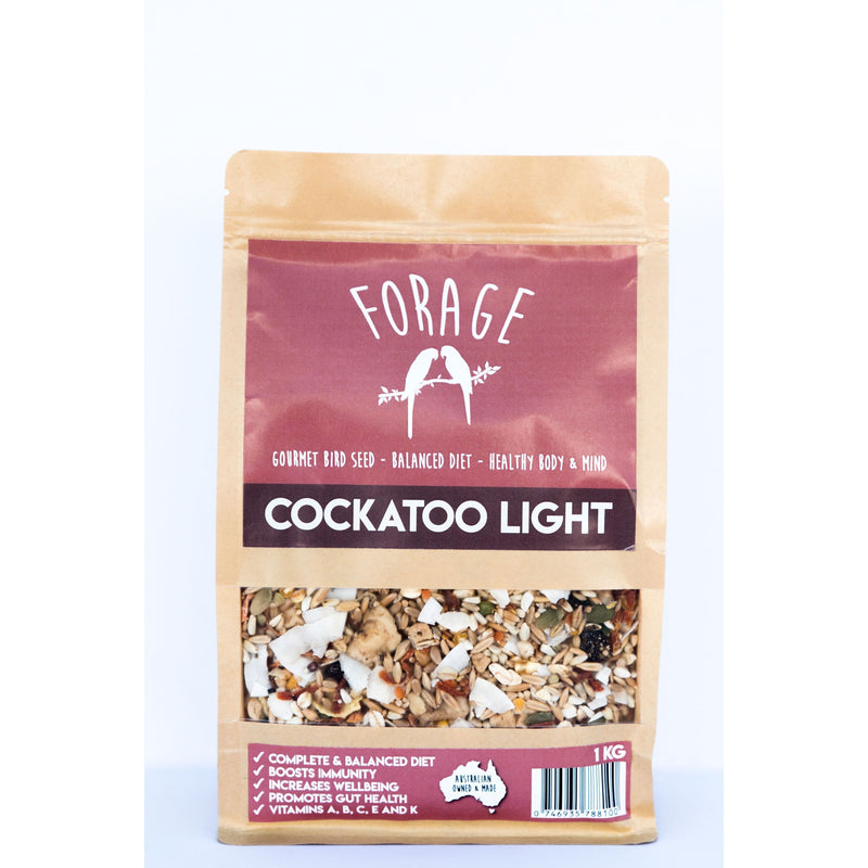 Forage Cockatoo Light Gourmet Bird Seed 1kg-Habitat Pet Supplies