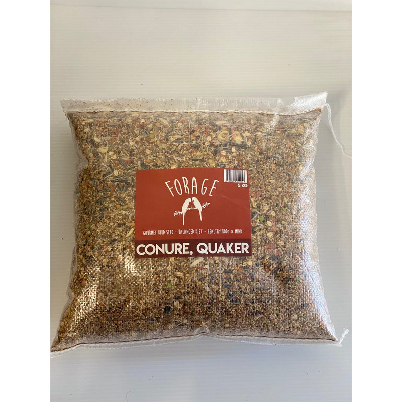 Forage Conure and Quaker Gourmet Bird Seed 5kg-Habitat Pet Supplies