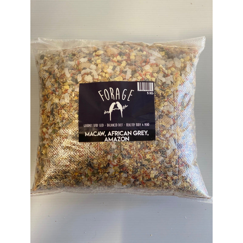 Forage Macaw African Grey and Amazon Gourmet Bird Seed 5kg-Habitat Pet Supplies