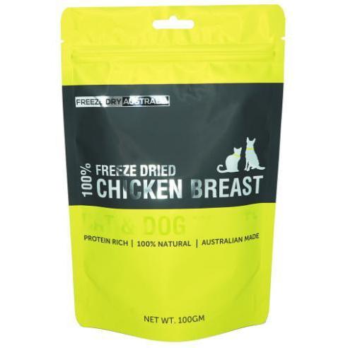 Freeze Dry Australia Chicken Breast Chunk Natural Treats for Cats and Dogs 100g-Habitat Pet Supplies