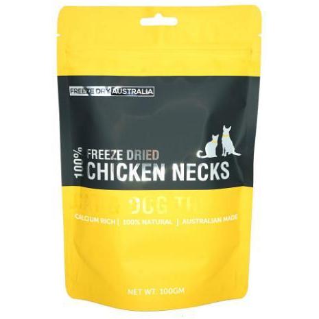 Freeze Dry Australia Chicken Necks Natural Treats for Cats and Dogs 100g-Habitat Pet Supplies