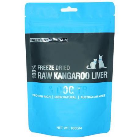 Freeze Dry Australia Raw Kangaroo Liver Natural Treats for Cats and Dogs 100g-Habitat Pet Supplies