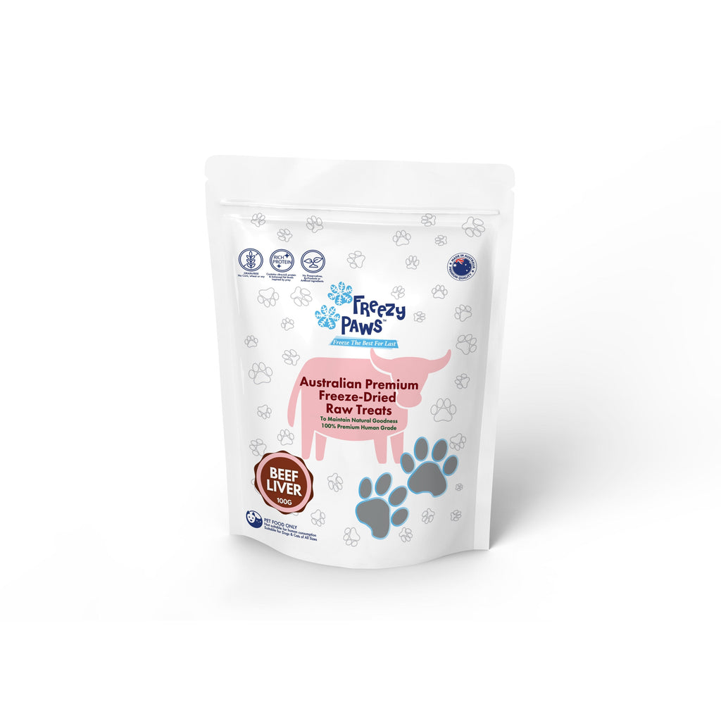 Freezy Paws Freeze Dried Beef Liver Dog and Cat Treats 100g^^^-Habitat Pet Supplies
