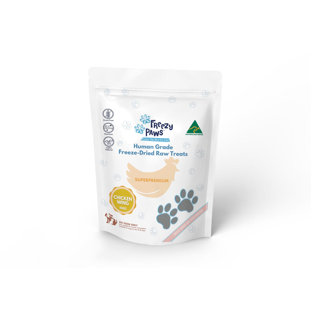 Freezy Paws Freeze Dried Chicken Wings Dog and Cat Treats 100g^^^-Habitat Pet Supplies
