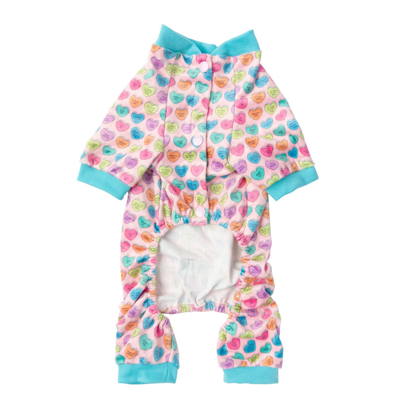 FuzzYard Apparel Candy Hearts Dog Pyjamas Size 4*