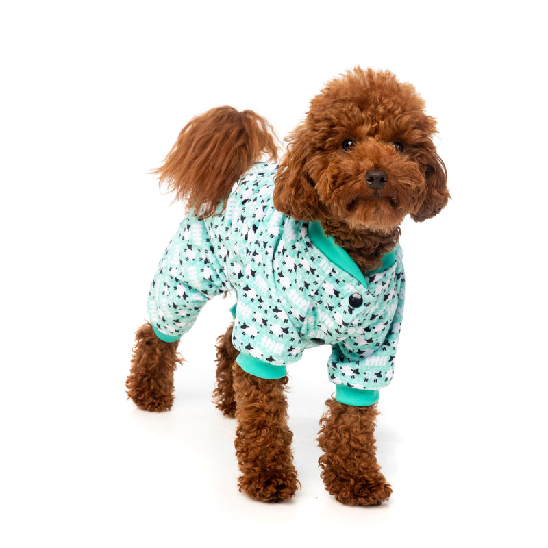 FuzzYard Apparel Counting Sheep Dog Pyjamas Green Size 7