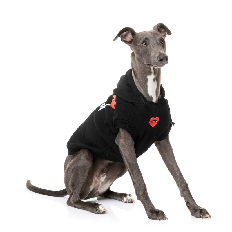 FuzzYard Apparel Heartbreaker Dog Hoodie Black Size 4***