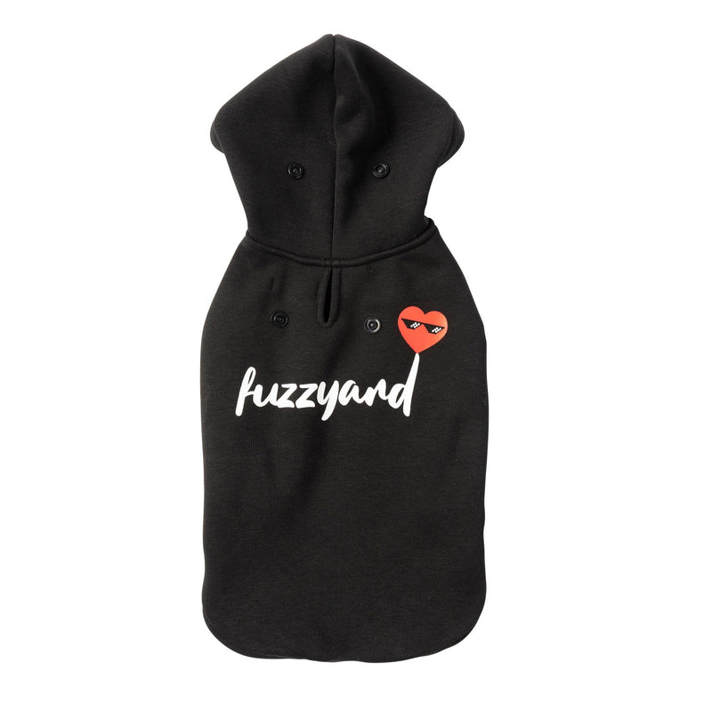 FuzzYard Apparel Heartbreaker Dog Hoodie Black Size 4***-Habitat Pet Supplies
