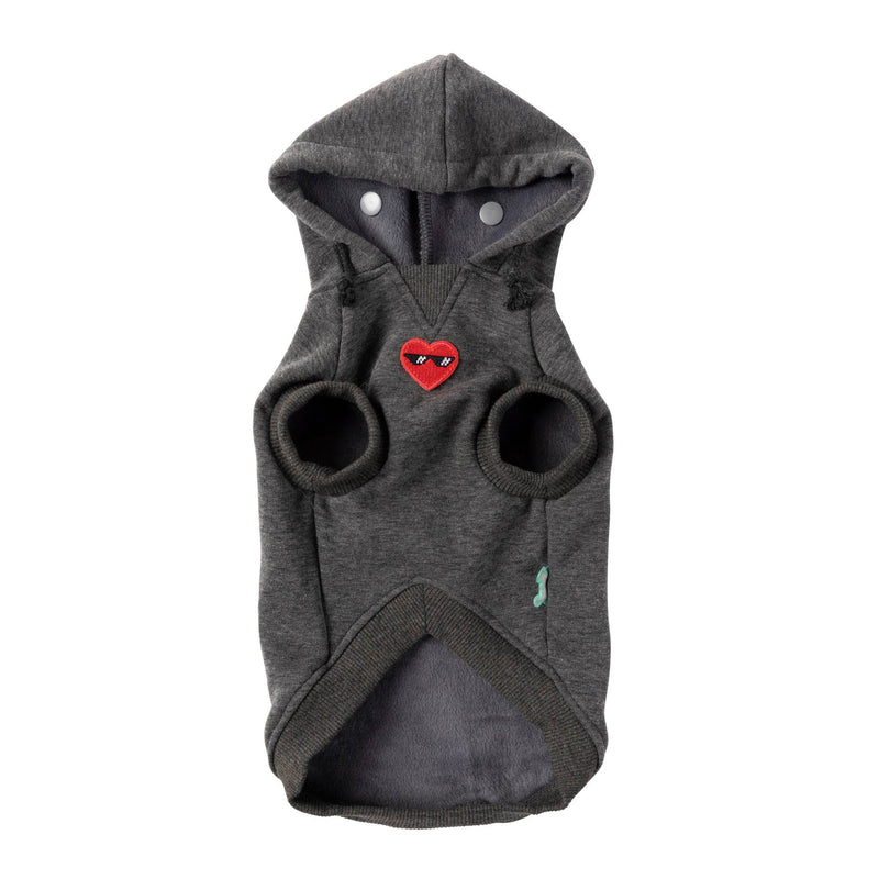 FuzzYard Apparel Heartbreaker Dog Hoodie Grey Size 4***