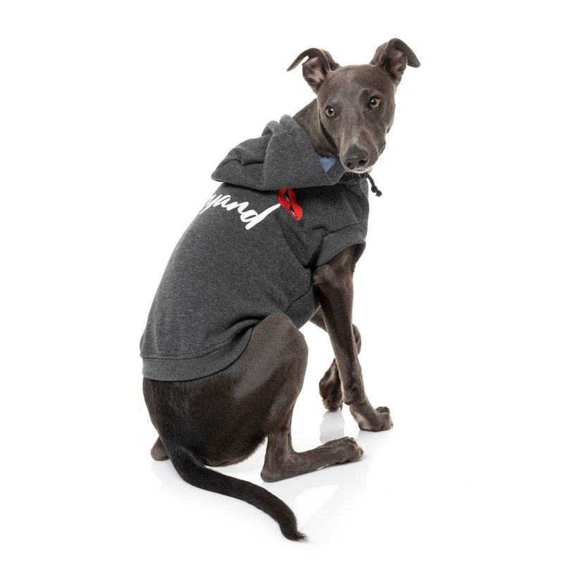 FuzzYard Apparel Heartbreaker Dog Hoodie Grey Size 4***