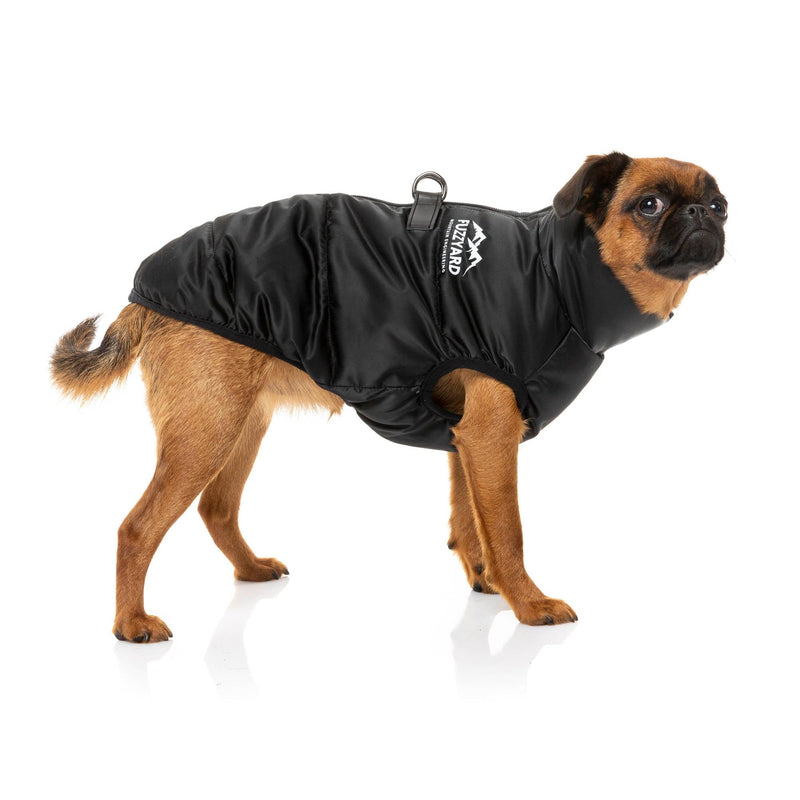 FuzzYard Apparel The Eastcoast Dog Harness Jacket Black Size 1