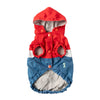 FuzzYard Apparel The Seattle Dog Raincoat Red and Blue Size 2***