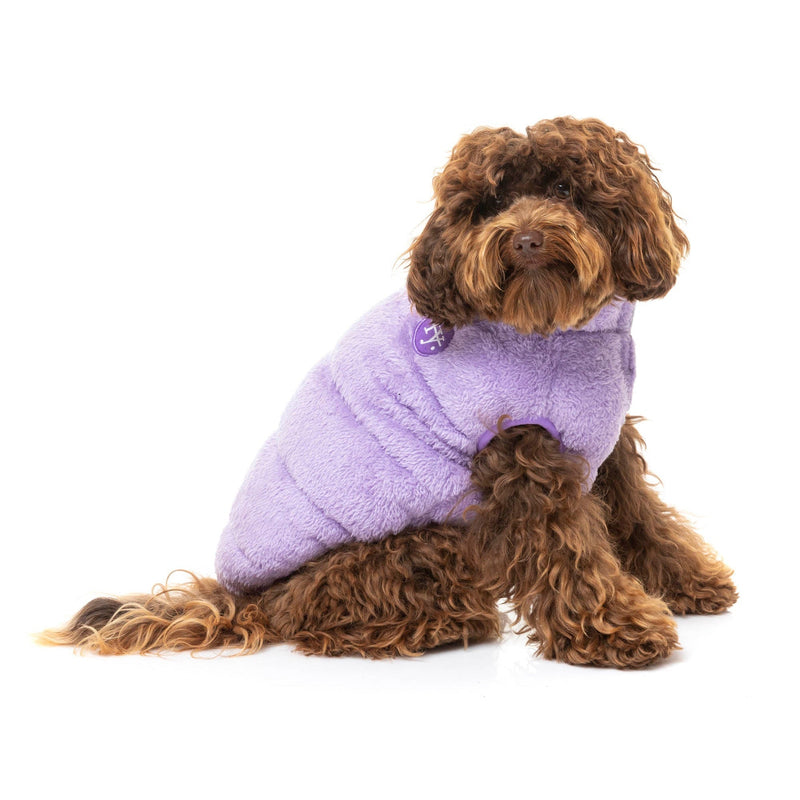 FuzzYard Apparel The Vaucluse Dog Puffer Jacket Lilac Size 5***