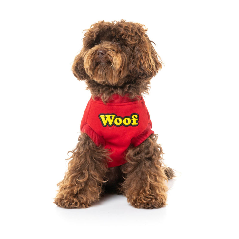 FuzzYard Apparel The Woof Dog Sweater Red Size 1