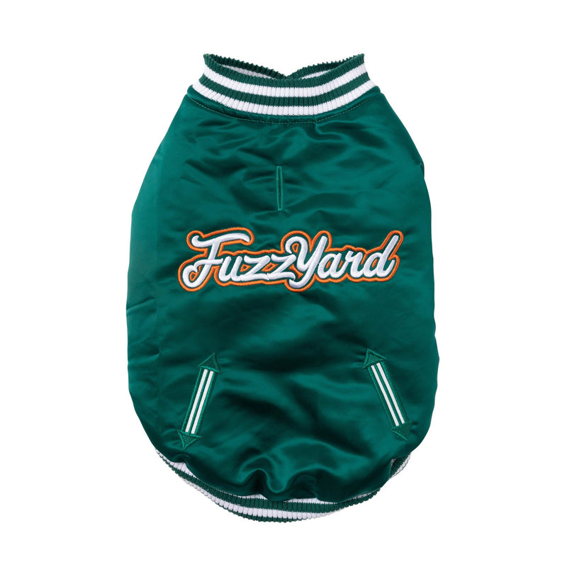 FuzzYard Dog Apparel Fastball Jacket Green Size 4-Habitat Pet Supplies