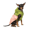 FuzzYard Dog Apparel Ormond Raincoat Olive/Pink Size 4