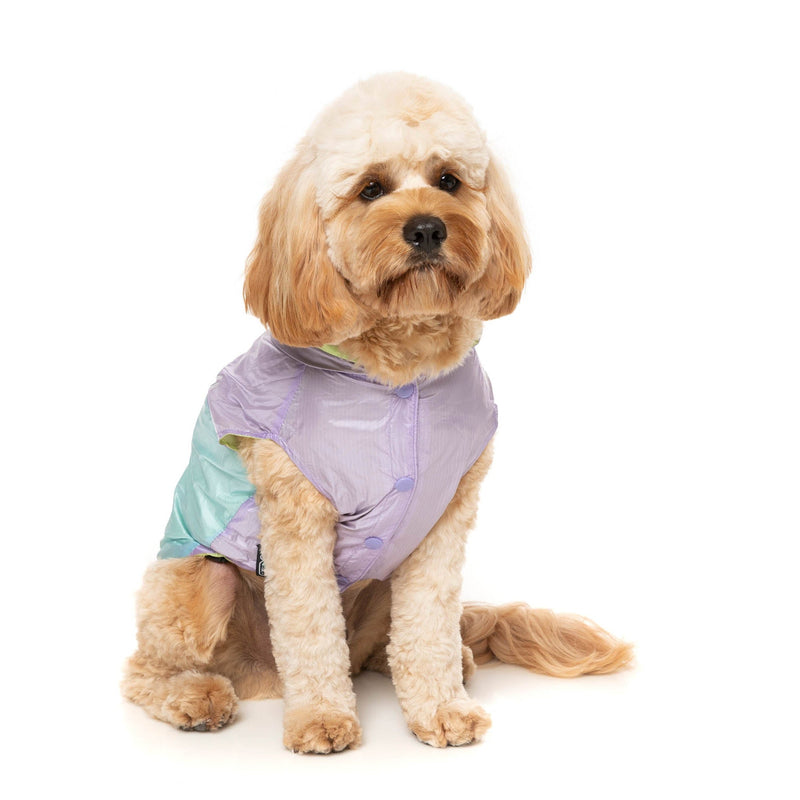 FuzzYard Dog Apparel Ormond Raincoat Purple/Blue Size 1
