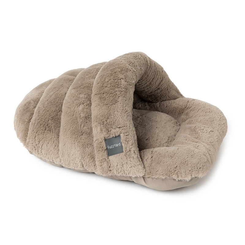 FuzzYard Dreameazzzy Cat Bed Snuggler Chai (+_+)-Habitat Pet Supplies