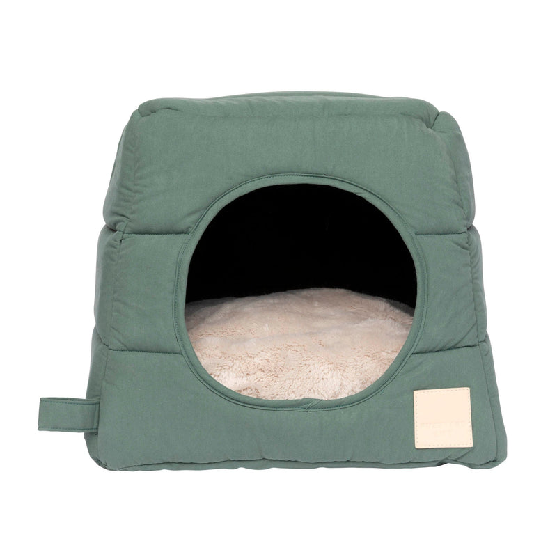 FuzzYard Life Cat Cubby Myrtle Green (+_+)-Habitat Pet Supplies