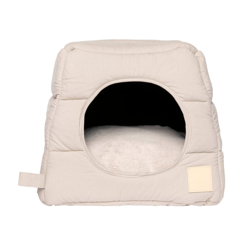 FuzzYard Life Cat Cubby Sandstone (+_+)-Habitat Pet Supplies