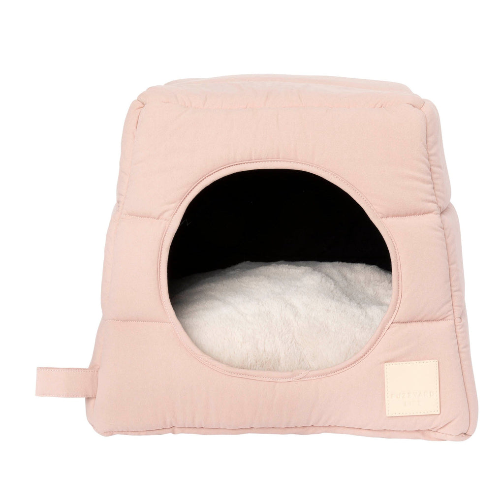 FuzzYard Life Cat Cubby Soft Blush^^^-Habitat Pet Supplies