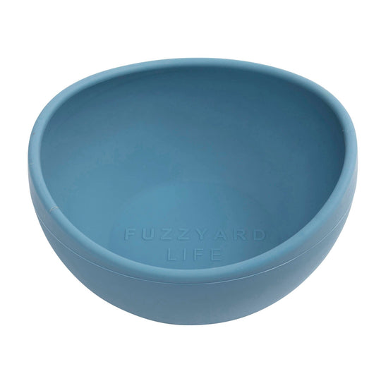 FuzzYard Life Silicone Dog Bowl French Blue Medium