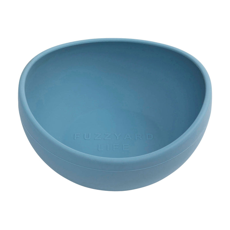 FuzzYard Life Silicone Dog Bowl French Blue Small-Habitat Pet Supplies