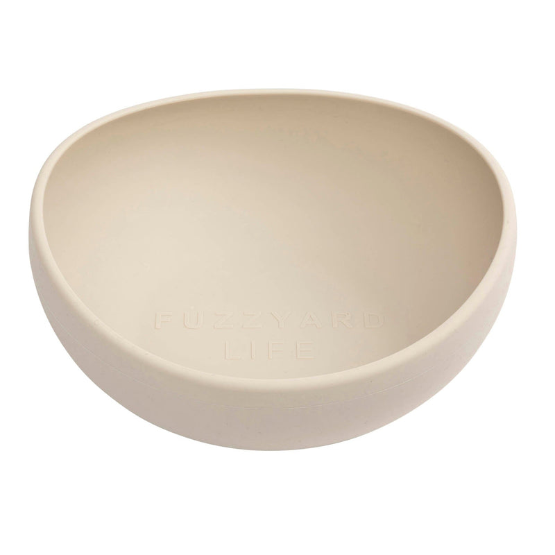 FuzzYard Life Silicone Dog Bowl Sandstone Large-Habitat Pet Supplies