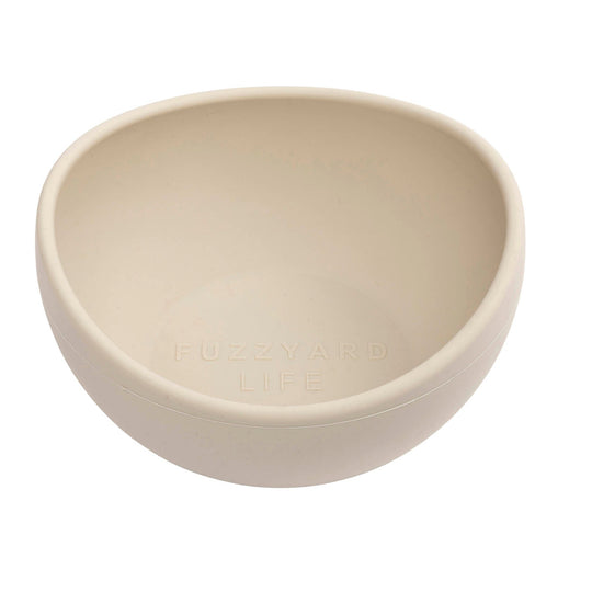 FuzzYard Life Silicone Dog Bowl Sandstone Medium