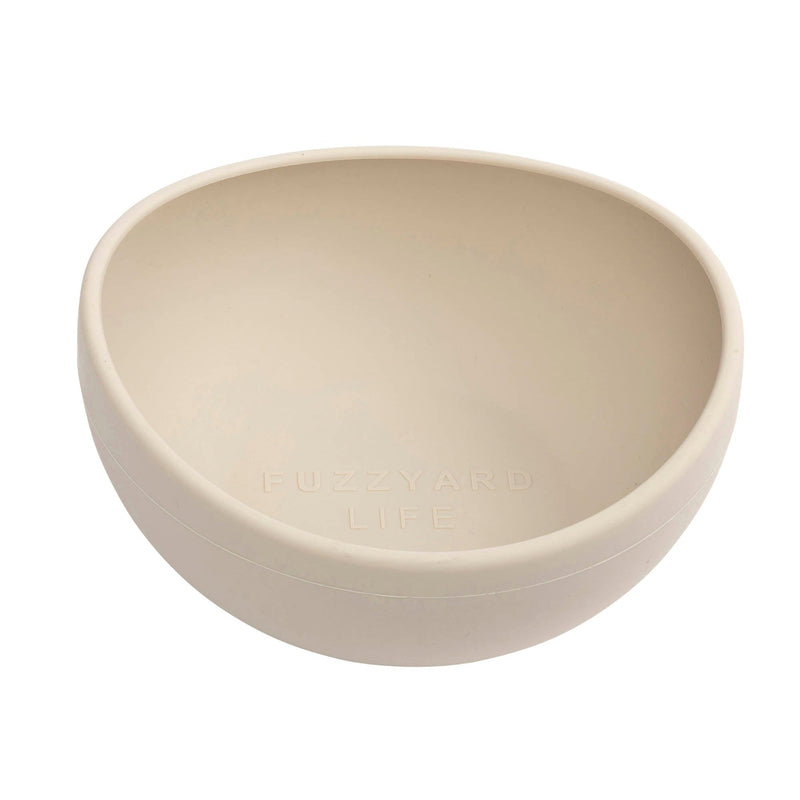 FuzzYard Life Silicone Dog Bowl Sandstone Small-Habitat Pet Supplies