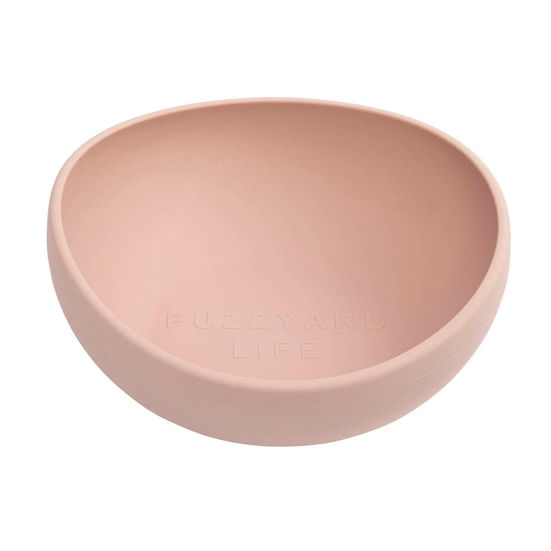 FuzzYard Life Silicone Dog Bowl Soft Blush Large-Habitat Pet Supplies