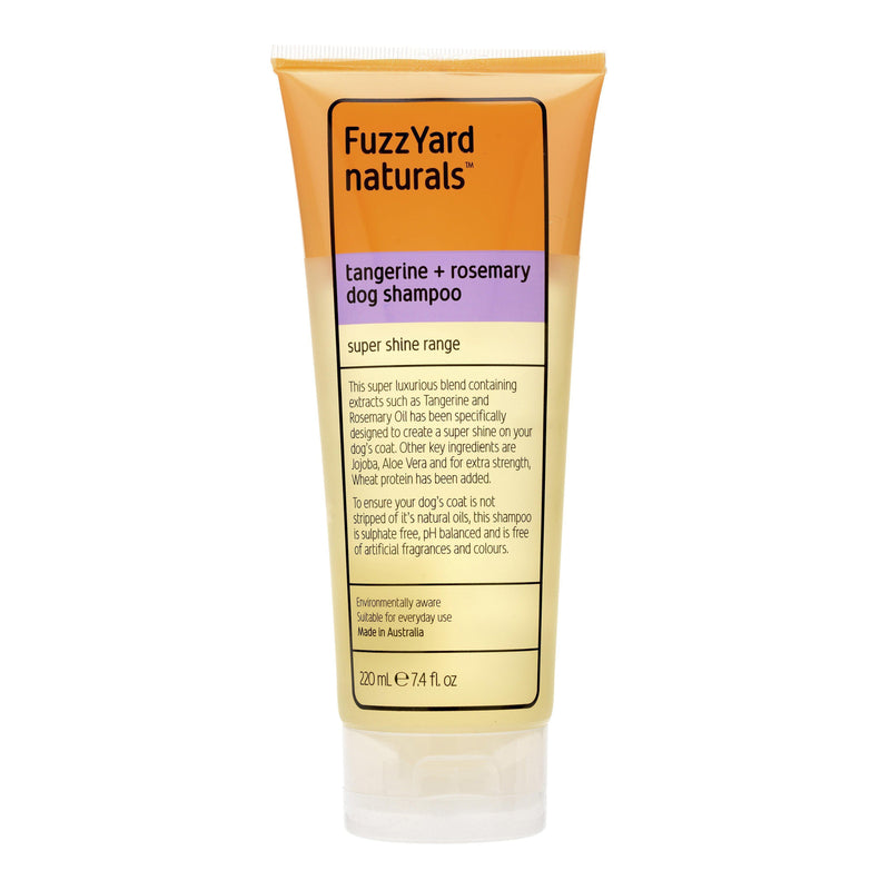 FuzzYard Naturals Super Shine Dog Shampoo 220ml-Habitat Pet Supplies