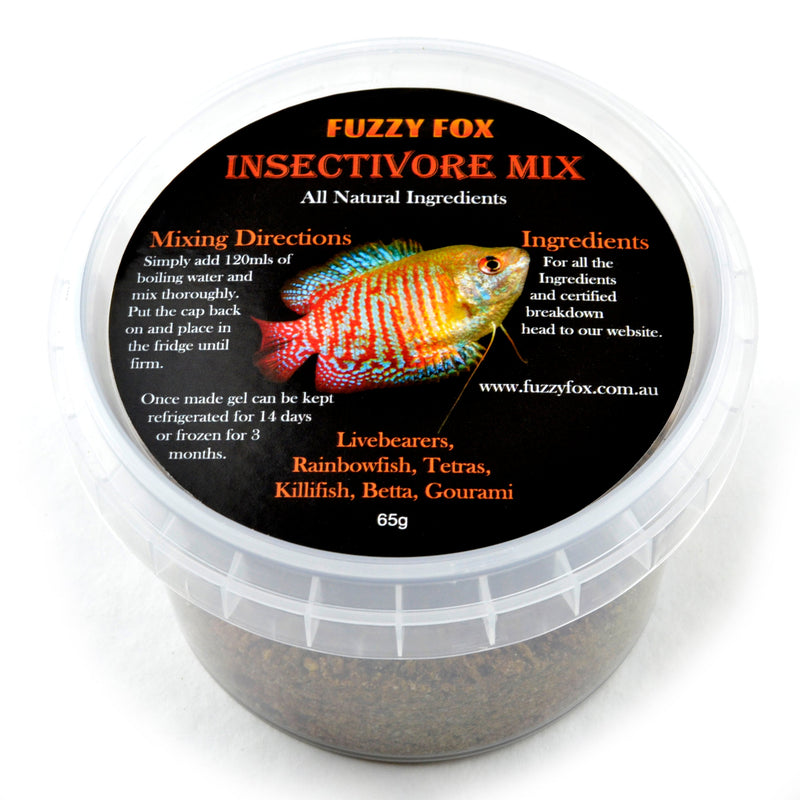 Fuzzy Fox Fish Insectivore Premix Gel Food 65g-Habitat Pet Supplies