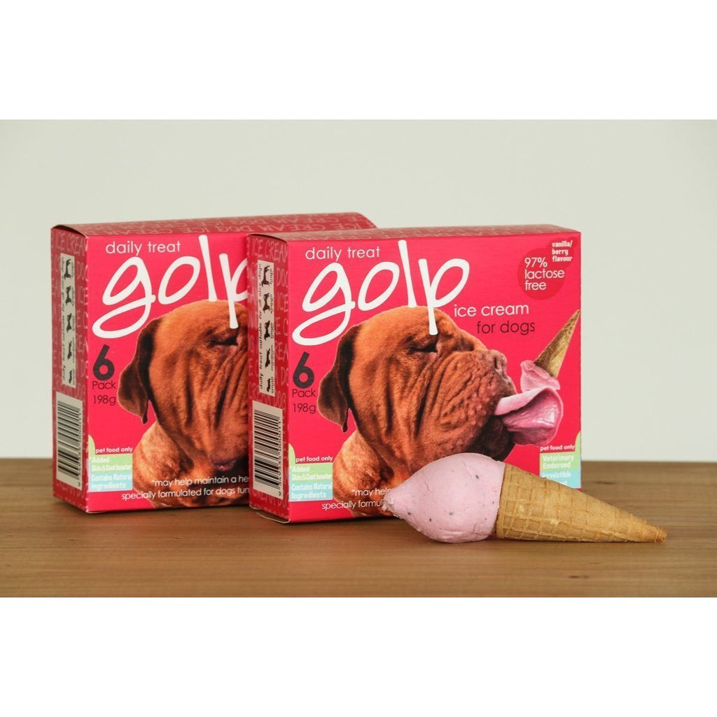Golp Ice Cream for Dogs Vanilla Berry 6 Pack-Habitat Pet Supplies