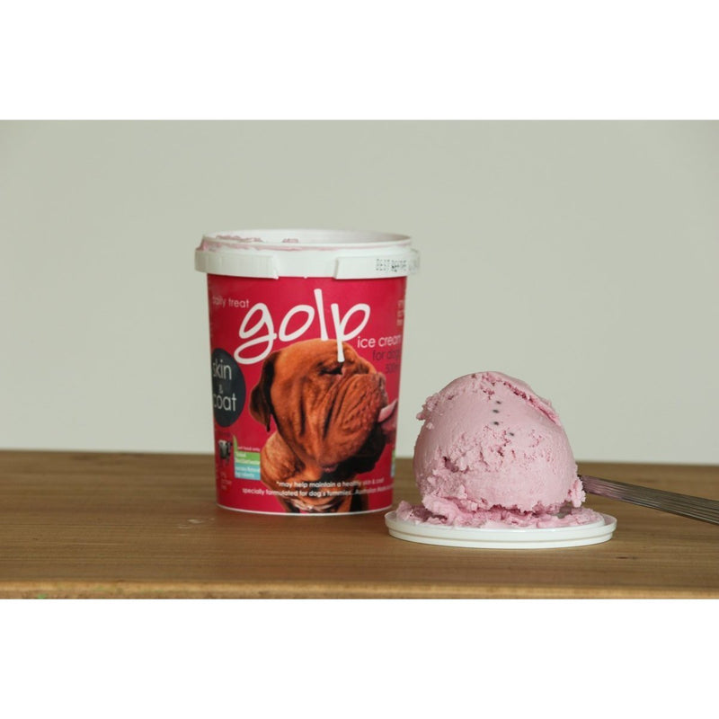 Golp Ice Cream for Dogs Vanilla Berry Tub-Habitat Pet Supplies