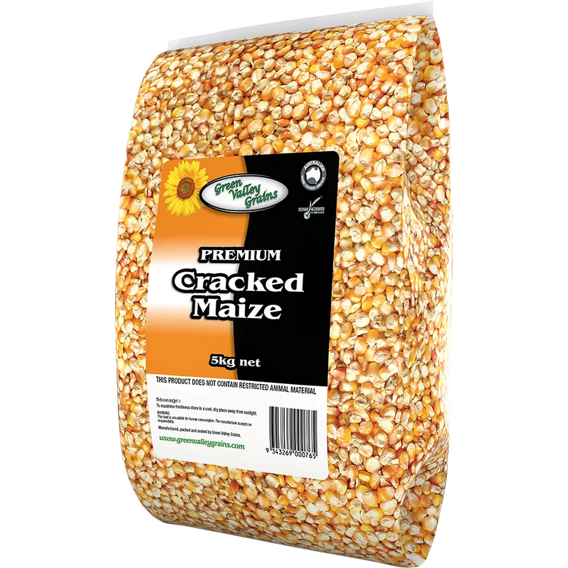 Green Valley Grains Cracked Maize for Birds 5kg-Habitat Pet Supplies