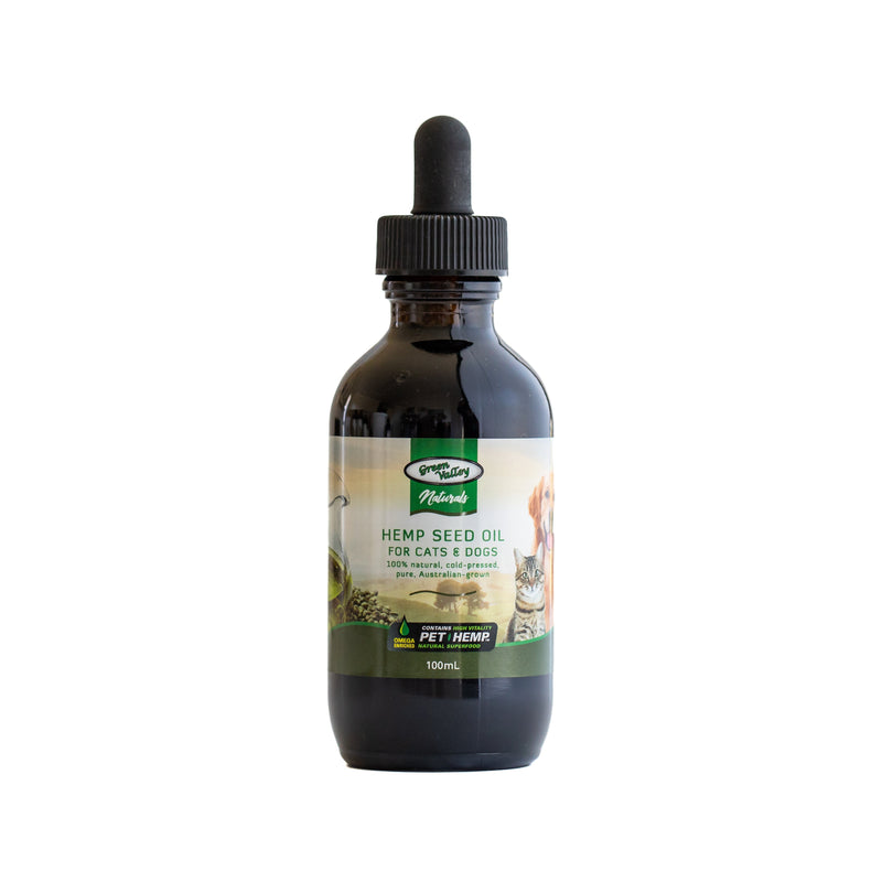 Green Valley Naturals Hemp Seed Oil for Cats and Dogs 100ml-Habitat Pet Supplies