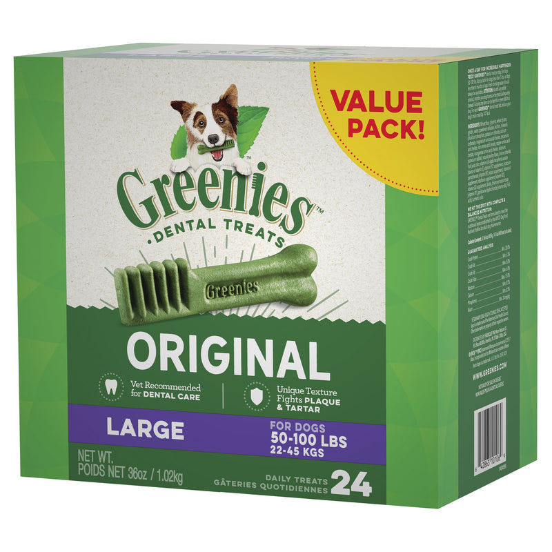Greenies Dog Original Dental Treats for Large Dogs Value Pack 1kg